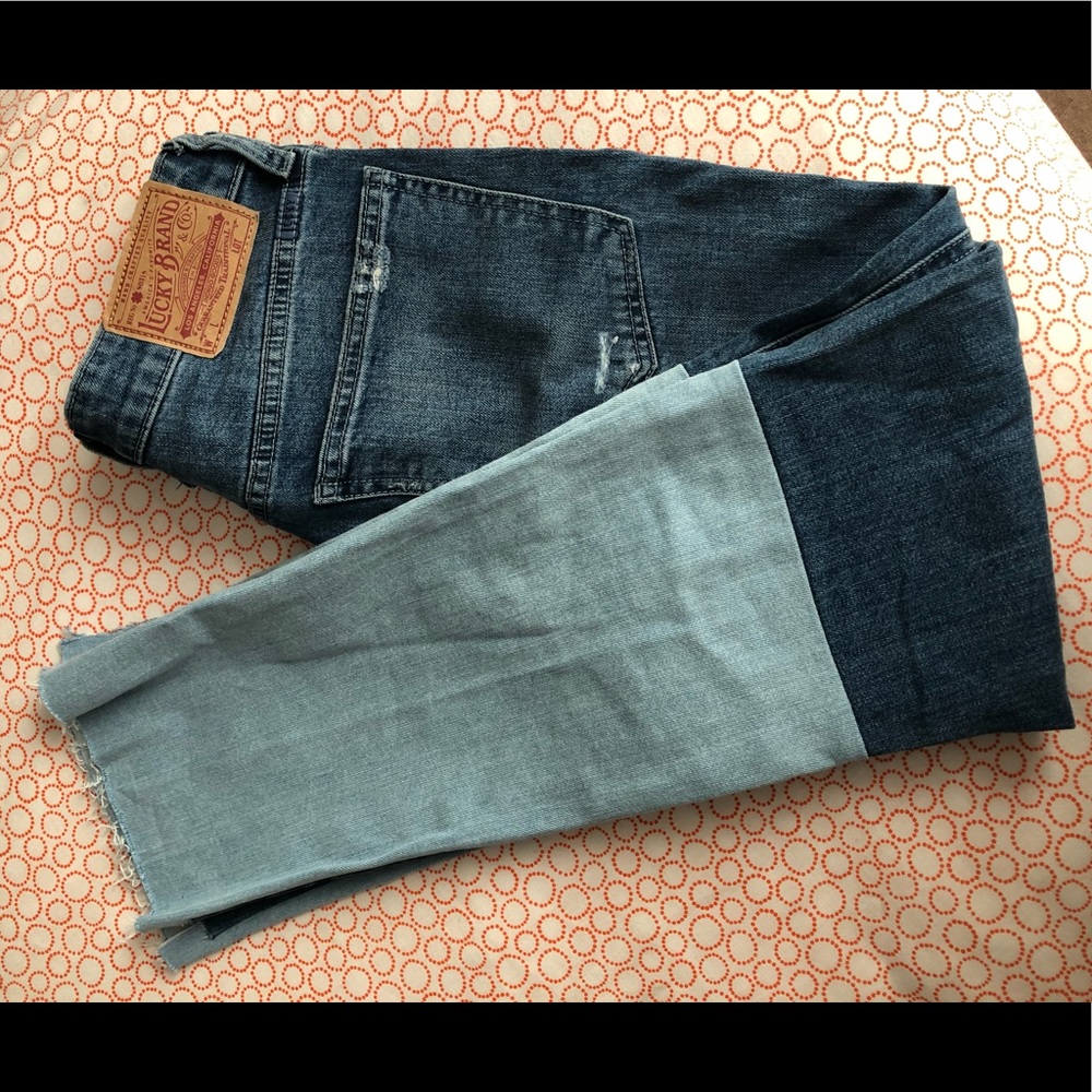 Lucky Brand mid-rise straight crop jeans